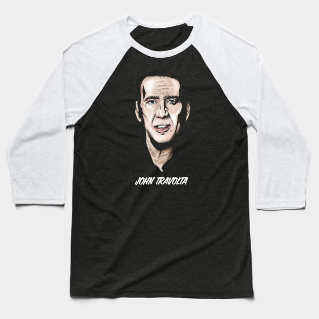 John Travolta Baseball T-Shirt by Harley Warren